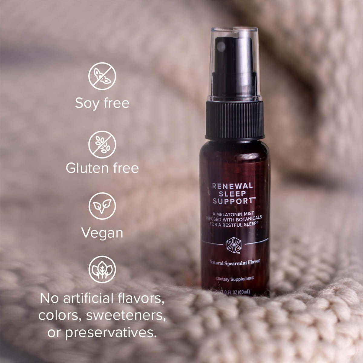 Ingrédients du spray Isagenix Renewal Melatonin 60 ml