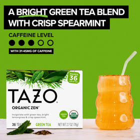 Ingrédients du TAZO Thé Vert Zen: citronnelle et verveine