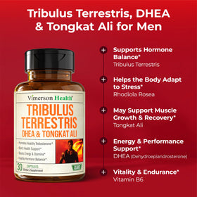 Ingrédients du Vimerson Health Tribulus Terrestris sur l'étiquette