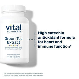 Ingrédients du Vital Nutrients Extrait de Thé Vert
