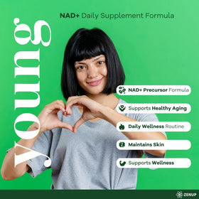 Ingrédients du ZenUP Complément NAD+ 1100mg sur l'étiquette