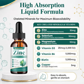 Ingrédients du zinc liposomal GZ HAOYUAN sur l'étiquette