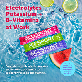 Ingrédients Eco Drink Énergie Instantanée Citron Lime sur une table