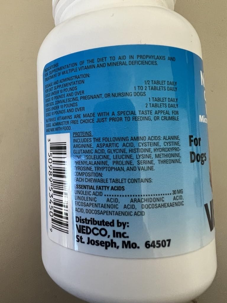 Ingrédients microencapsulés dans les comprimés Vedco Calcium Plus