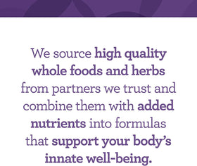 Ingrédients naturels autour des comprimés Innate Response Formulas