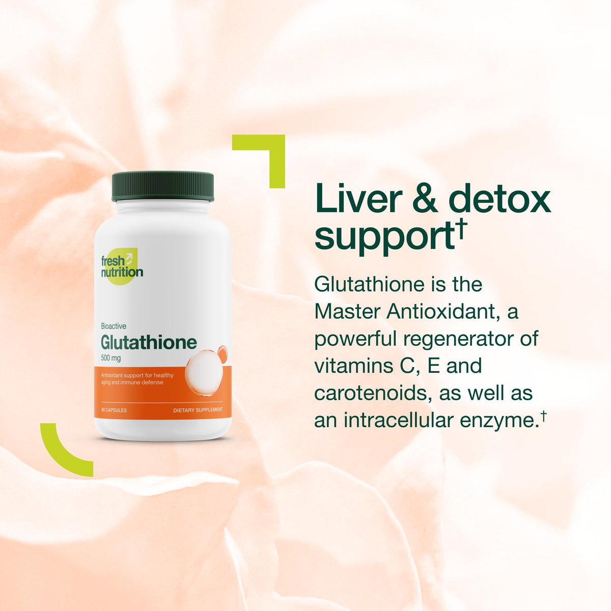 Ingrédients naturels dans Fresh Nutrition Glutathion Réduit