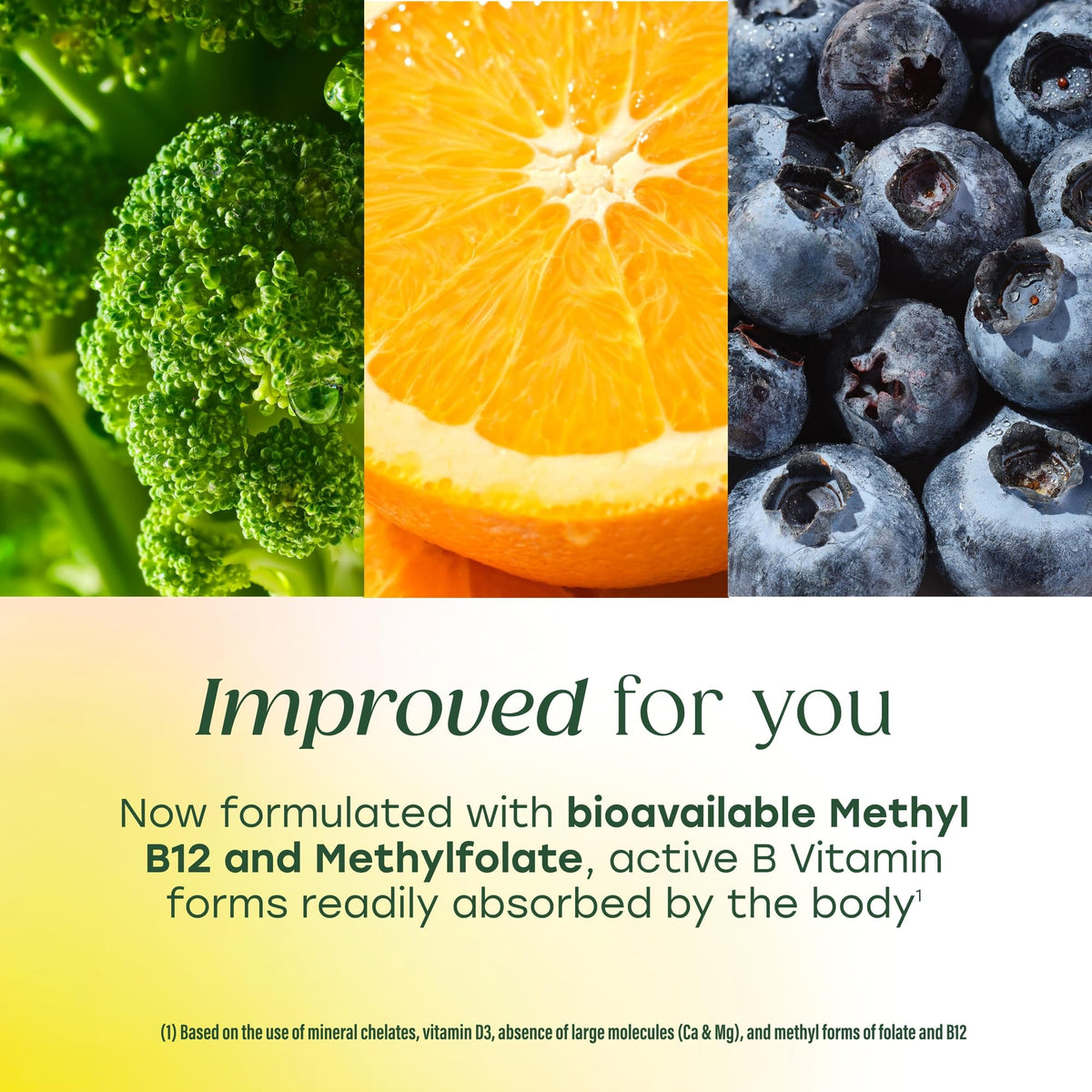 Ingrédients naturels dans MegaFood Multivitamine Homme 40+