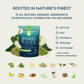 Ingrédients naturels de Bondi Pure Boisson Détox