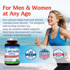 Ingrédients naturels de Calcium et Vitamine D3 Innate Vitality