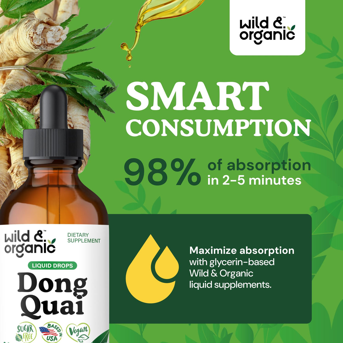 Ingrédients naturels de Dong Quai Wild & Organic