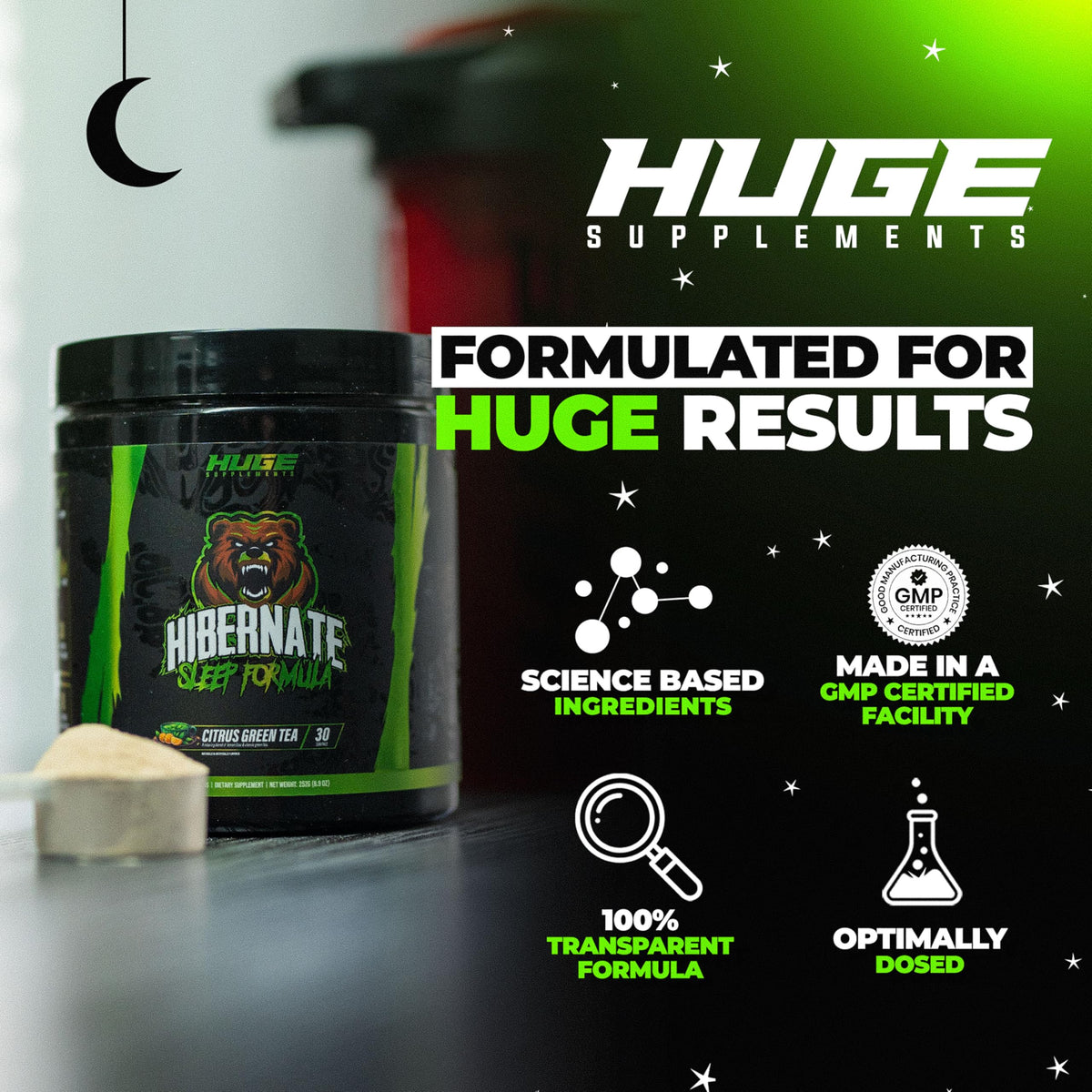 Ingrédients naturels de Huge Supplements Hibernate