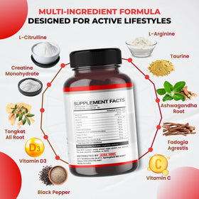 Ingrédients naturels de L-Citrulline ULTRA HERBS sur une table