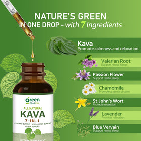 Ingrédients naturels de l'extrait de Kava green Herb Vibe