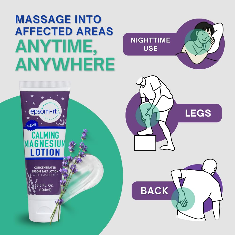 Ingrédients naturels de la lotion magnésium apaisante EPSOM-IT