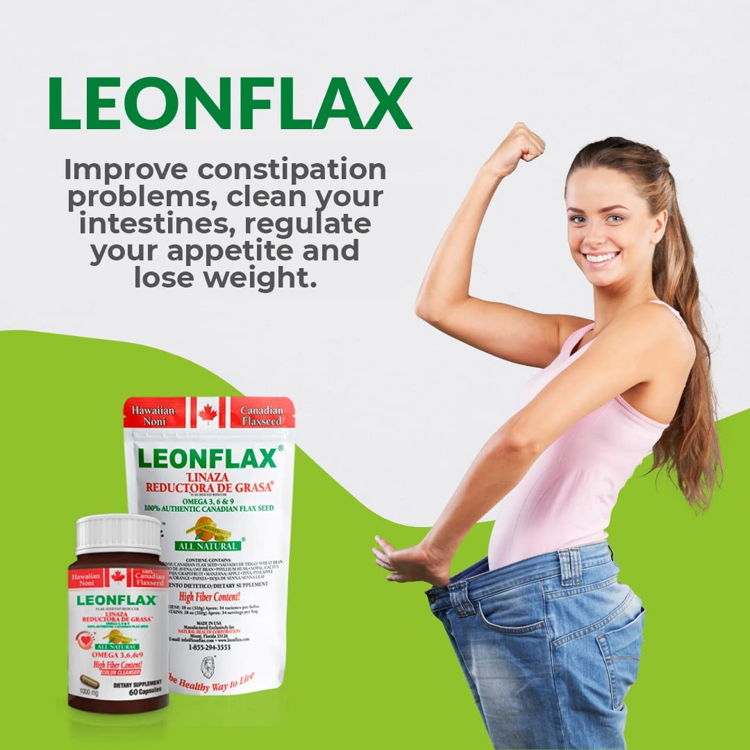 Ingrédients naturels de Leonflax en arrière-plan