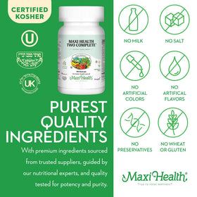 Ingrédients naturels de Maxi Health Multivitamines
