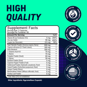 Ingrédients naturels de Prostonic Ultra Herbtonics