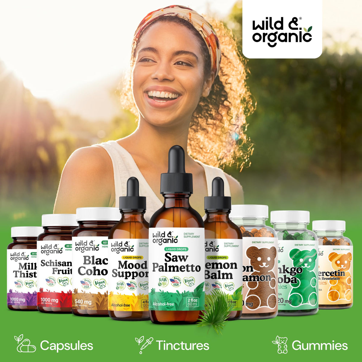 Ingrédients naturels de Wild & Organic Saw Palmetto