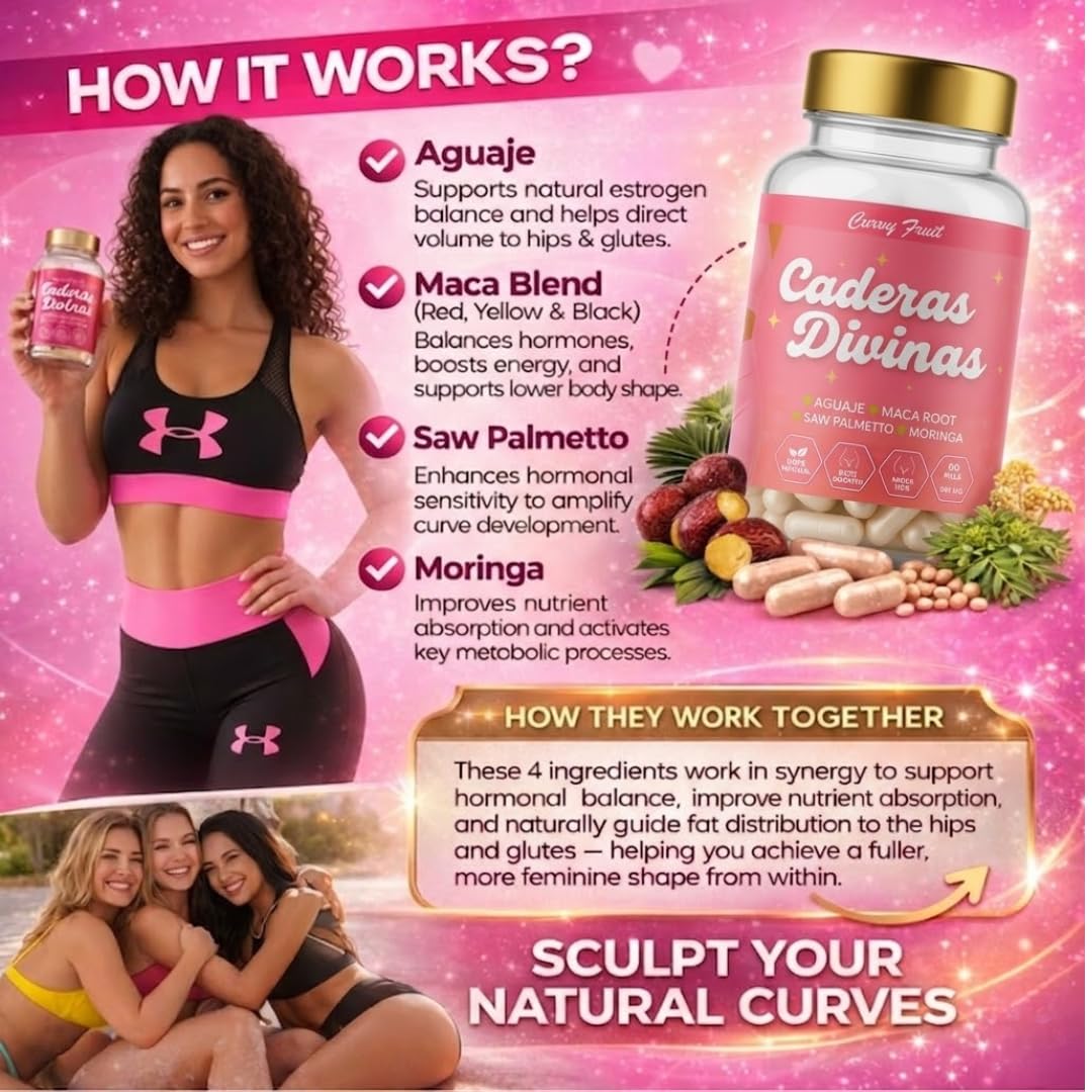 Ingrédients naturels des capsules Aguaje + Maca Curvy Fruit