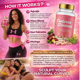 Ingrédients naturels des capsules Aguaje + Maca Curvy Fruit