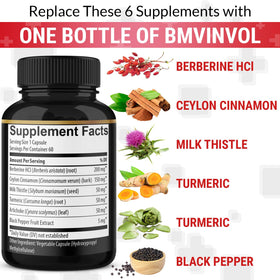 Ingrédients naturels des capsules BMVINVOL Berbérine