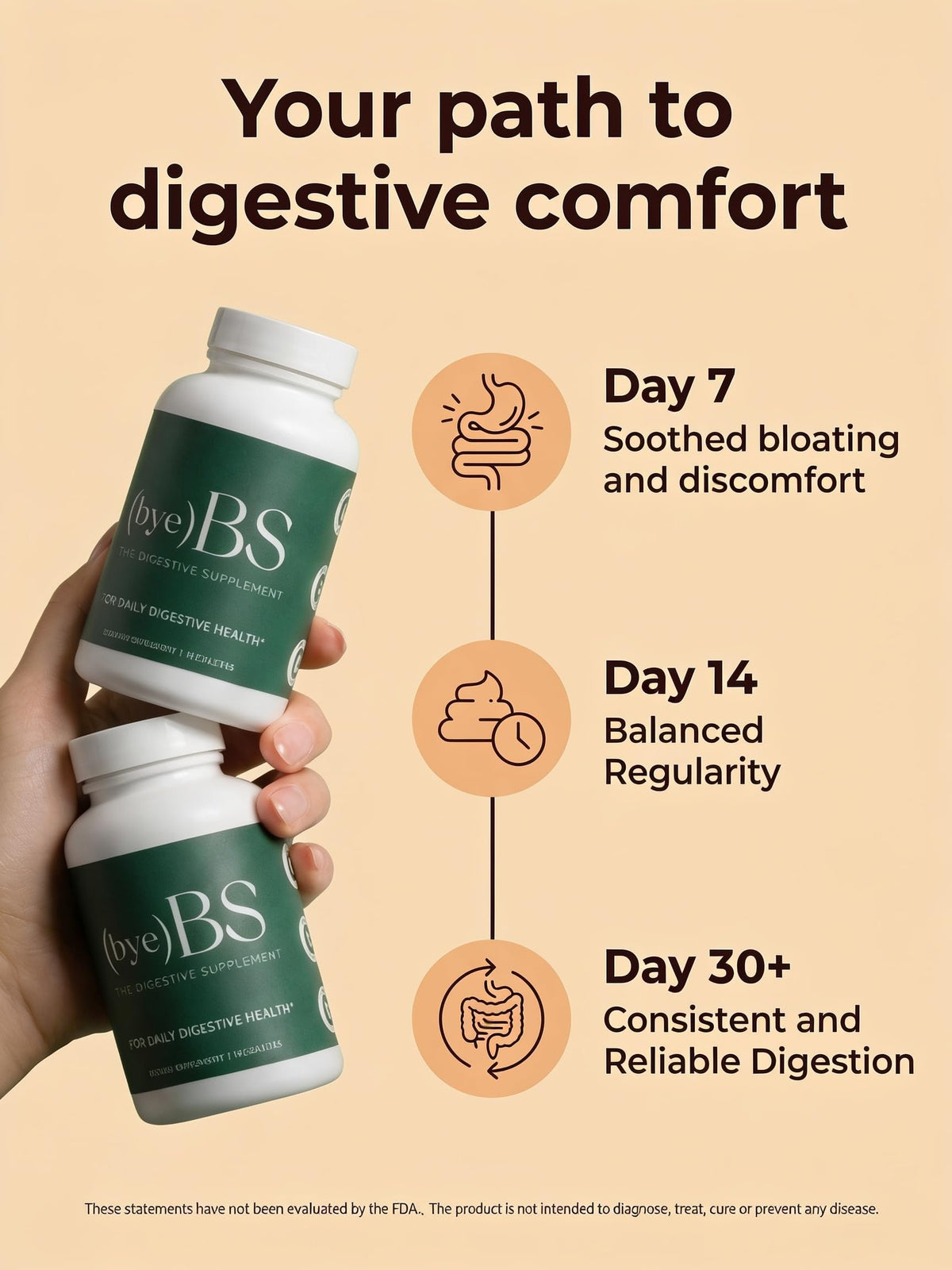 Ingrédients naturels des capsules ByeBS sur table