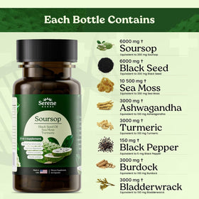 Ingrédients naturels des capsules de mousse de mer Serene Herbs
