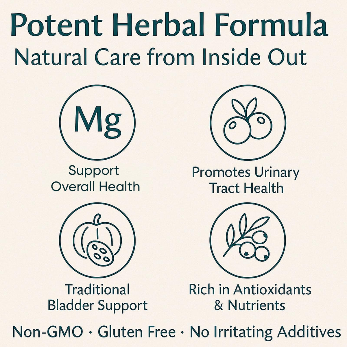 Ingrédients naturels des capsules Urocontrol KOVGOCY