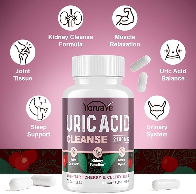 Ingrédients naturels des capsules Yonrave Uric Acid