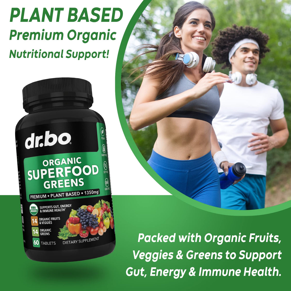 Ingrédients naturels des comprimés Superfood Bio DR. BO