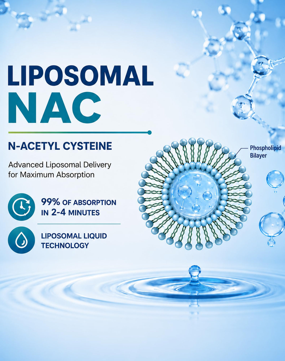 Ingrédients naturels des Gouttes Liposomales NAC d'ANYTALK