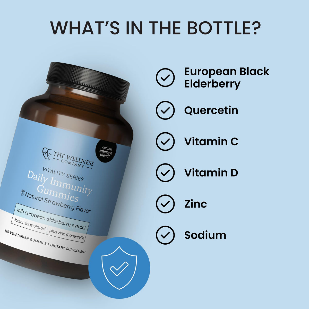 Ingrédients naturels des gummies de soin quotidien The Wellness Company