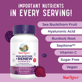 Ingrédients naturels des gummies MARYRUTH'S, y compris des baies