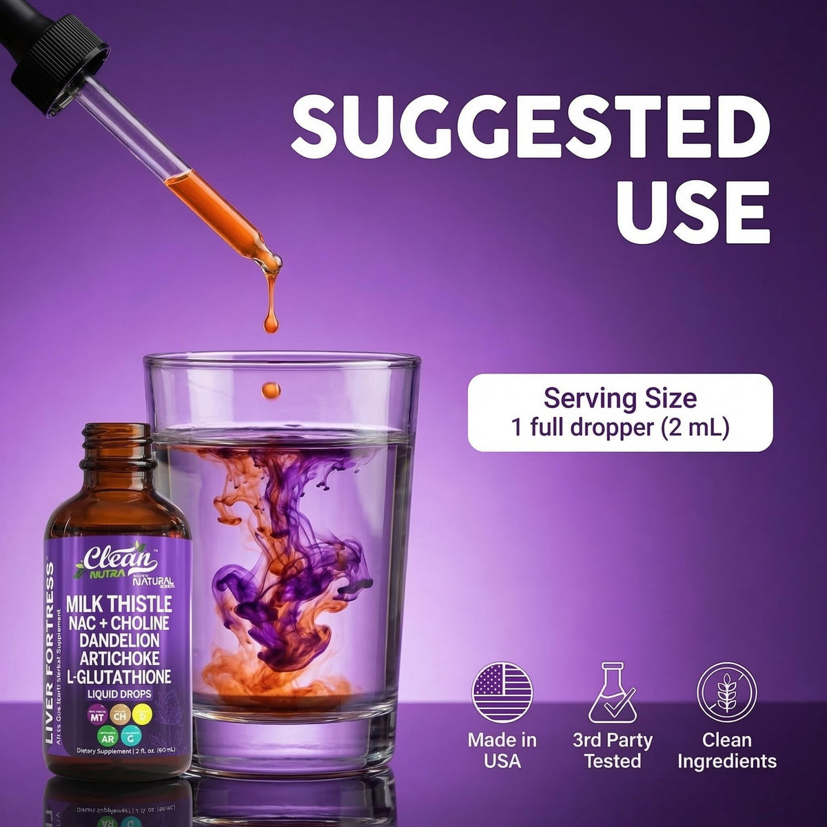 Ingrédients naturels du Clean Nutraceuticals Chardon-Marie 1000mg Liquide