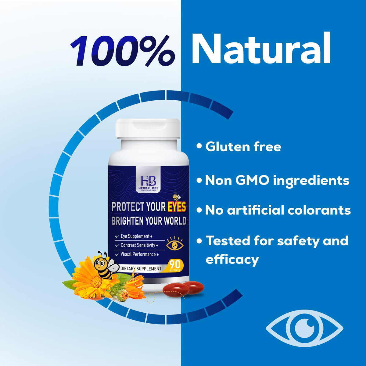 Ingrédients naturels du Complément Alimentaire Œil Herbal Bee