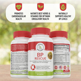 Ingrédients naturels du complément BP RESCUE, vue rapprochée