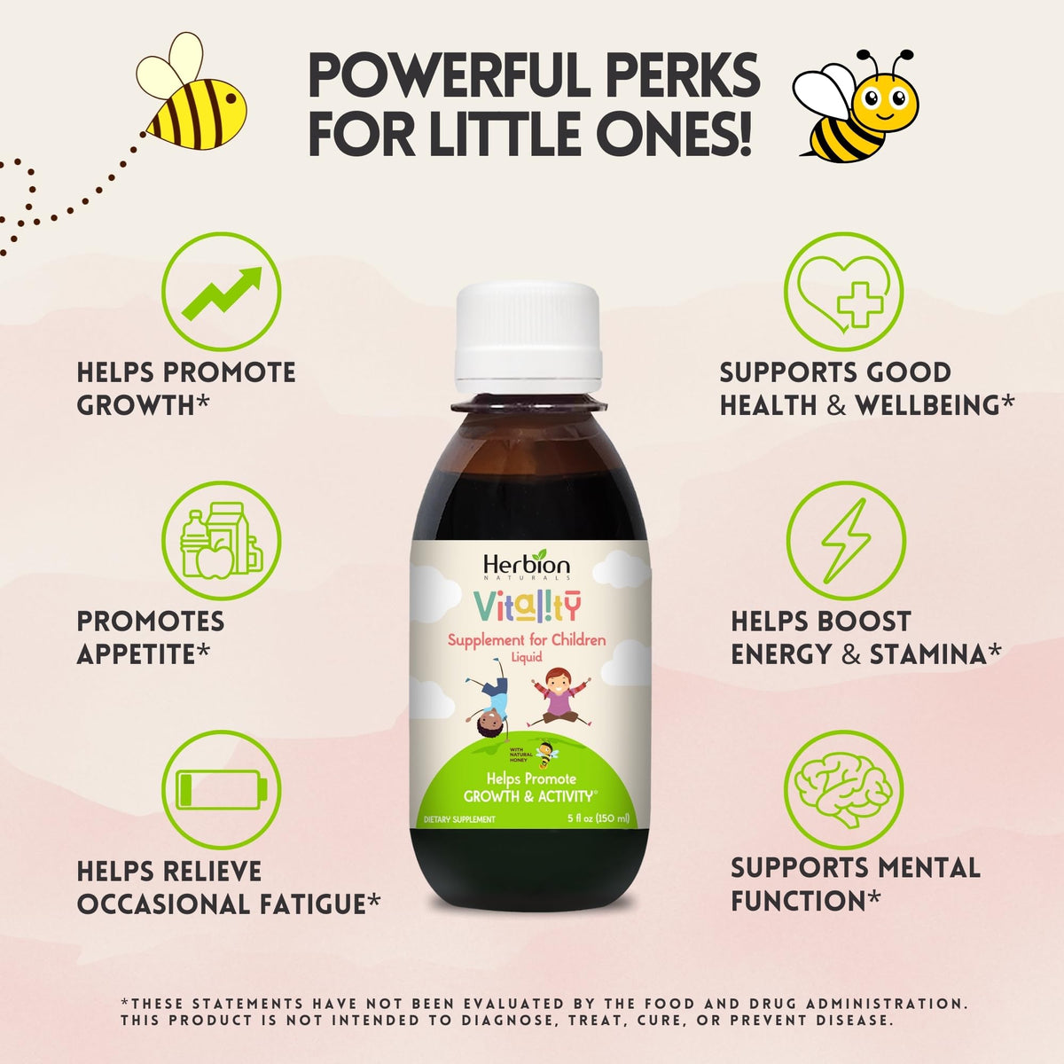 Ingrédients naturels du complément HERBION Vitalité Enfants