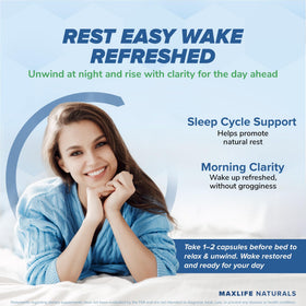 Ingrédients naturels du MAXLIFE NATURALS Complément de Sommeil