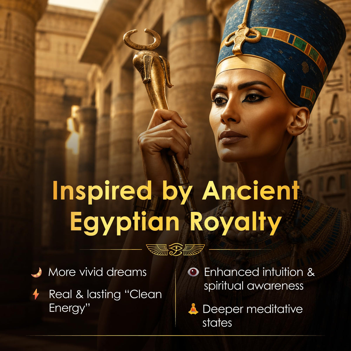 Ingrédients naturels du Nectar de Pharaon XT sur une table