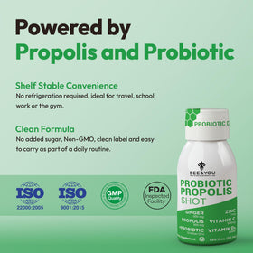 Ingrédients naturels du Shot de Propolis BEE & YOU