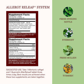 Ingrédients naturels du Système Allergy ReLeaf de Herbs Etc.