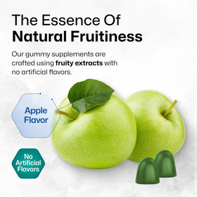 Ingrédients naturels sur l'étiquette des gummies de chlorophylle