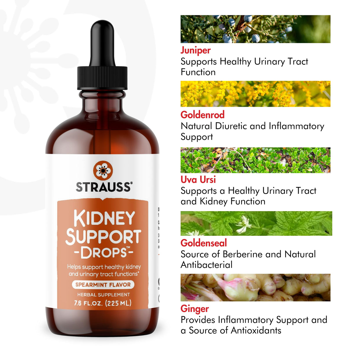Ingrédients naturels utilisés dans le complément Strauss Heartdrops