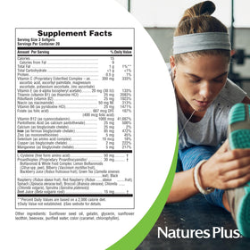 Ingrédients NaturesPlus Hema-Plex Fer sur l'emballage