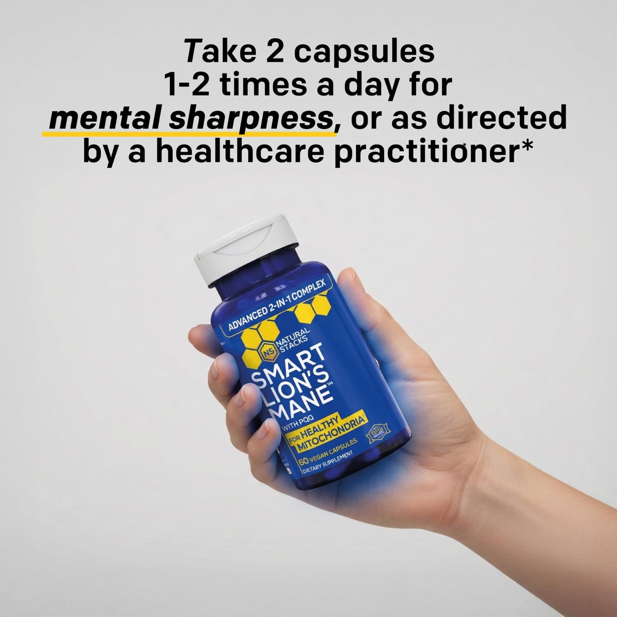 Ingredients of NATURAL STACKS Lion's Mane 1000mg capsules