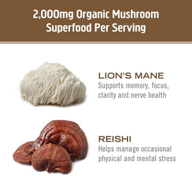 Ingrédients OM MUSHROOM SUPERFOOD sur l'emballage