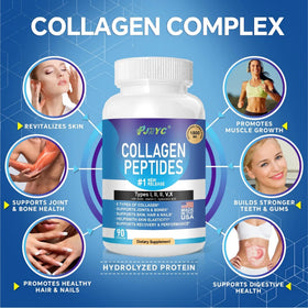 Ingrédients PJRYC Multi Collagen Peptides sur l'étiquette