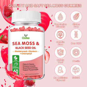 Ingrédients principaux des gummies de mousse marine OALSE
