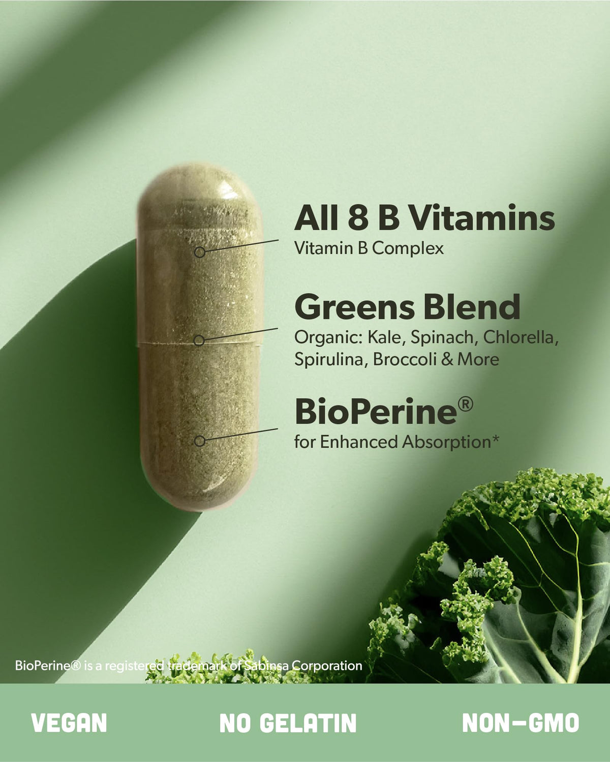 Ingrédients super greens dans le produit sapling