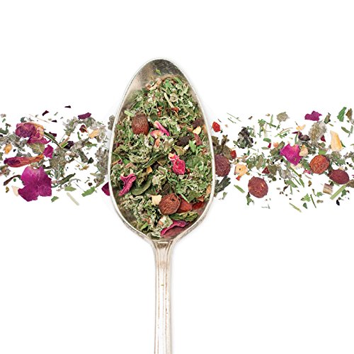 Ingrédients visibles de l'infusion de grossesse apaisante BIRDS AND BEES TEAS